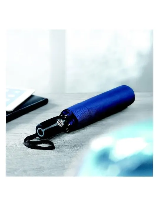 Parapluie automatique tempête personnalisé GENTLEMEN Matières : acier inoxydable Couleurs : argenté mat objet publicitaire robus