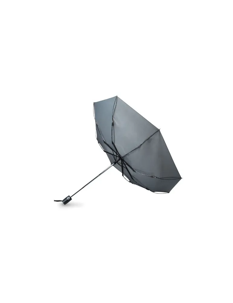 Parapluie automatique tempête personnalisé GENTLEMEN Matières : coton recyclé Couleurs : noir marquage couleur éclatante