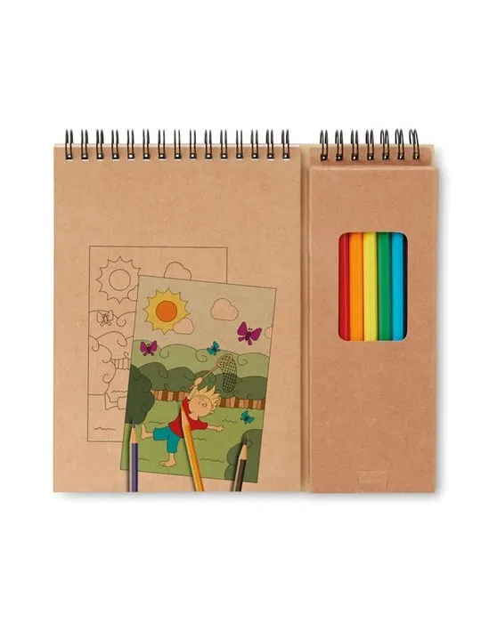 Set de coloriage personnalisé avec bloc COLOPAD pas cher Matières : bois Couleurs : noir