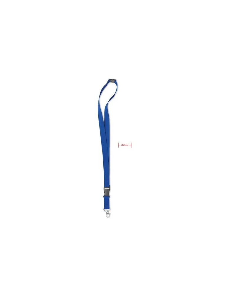 Tour de Cou Personnalisé 20 mm pour vos événements - LANY Matières : acier inoxydable Couleurs : noir personnalisable avec votre