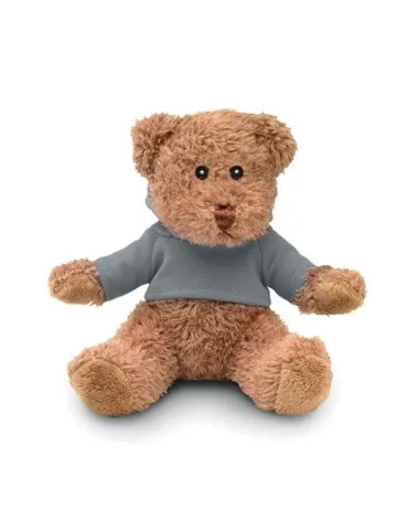 Ours en peluche personnalisé avec t-shirt - JOHNNY Matières : coton Taille textile : S Couleurs : bleu marine 2