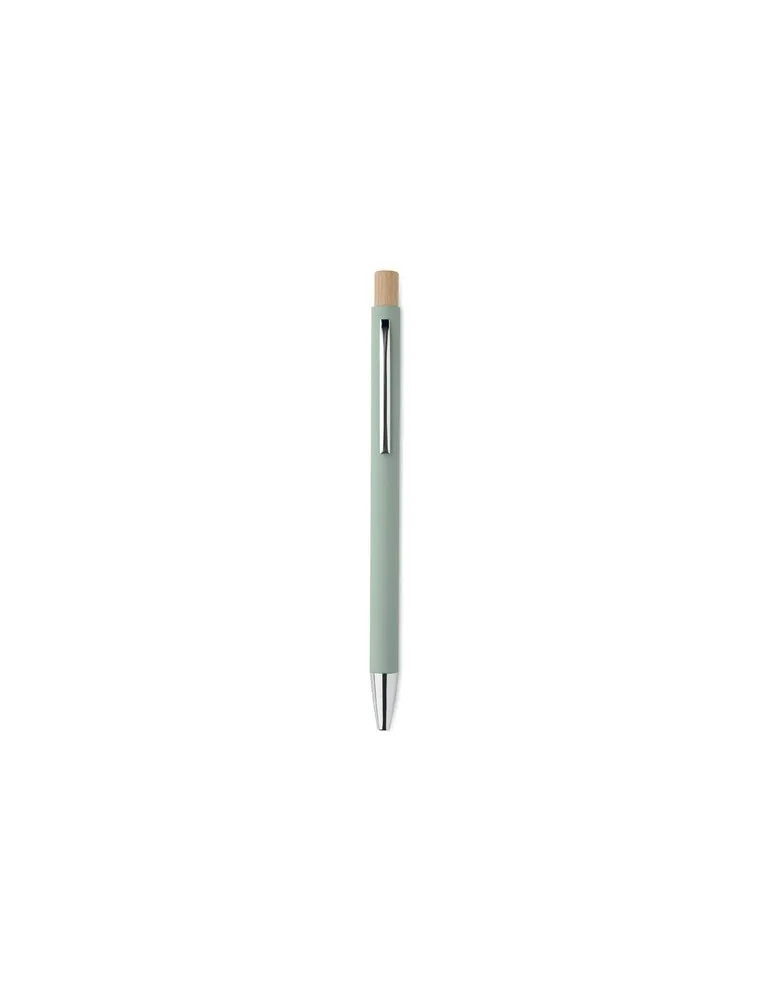 Stylo bille écologique en aluminium recyclé personnalisé BERGAMO Matières : coton biologique Taille textile : XL Couleurs : vert