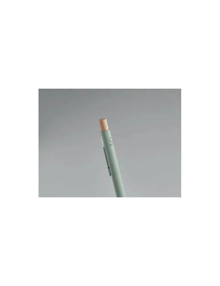 Stylo bille écologique en aluminium recyclé personnalisé BERGAMO Matières : coton biologique Taille textile : XL Couleurs : vert