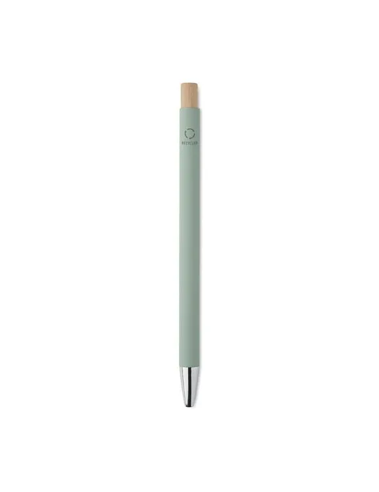 Stylo bille écologique en aluminium recyclé personnalisé BERGAMO Matières : coton biologique Taille textile : XL Couleurs : vert