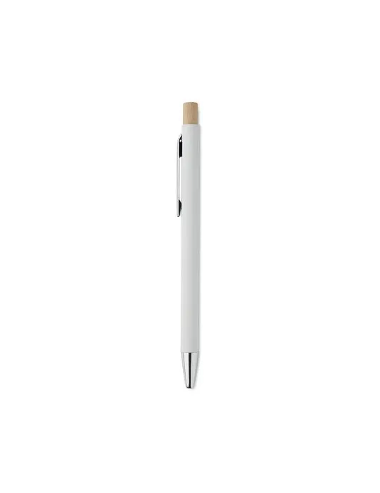 Stylo bille écologique en aluminium recyclé personnalisé BERGAMO Matières : coton biologique Taille textile : XXL Couleurs : écr