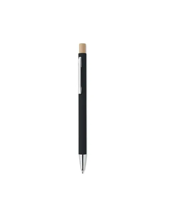 Stylo bille écologique en aluminium recyclé personnalisé BERGAMO Matières : coton biologique Taille textile : M Couleurs : vert 