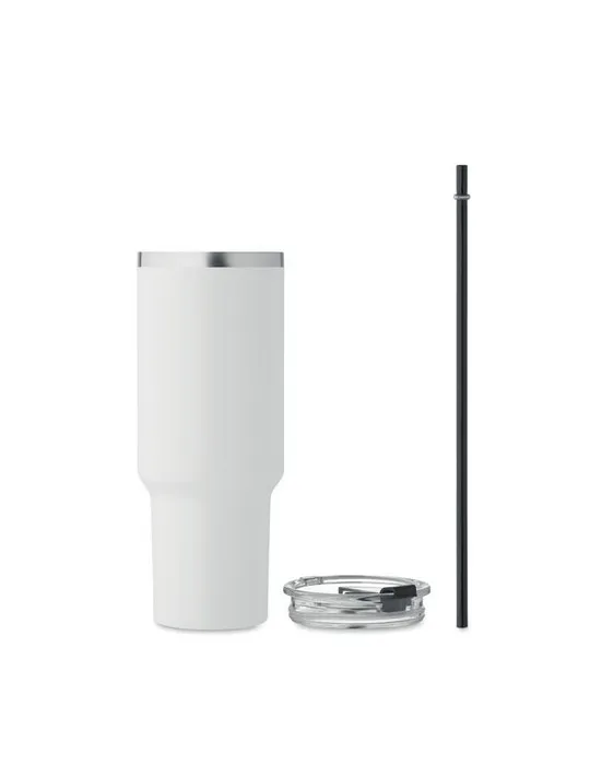 Gobelet isotherme personnalisé double paroi 1200ml SUMA Matières : coton biologique Taille textile : XL Couleurs : blanc objet p