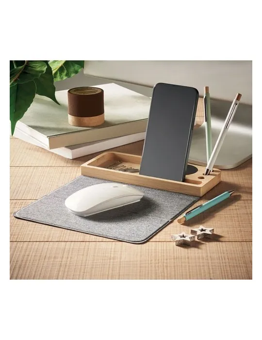 Chargeur sans fil bambou 15W PANDU - Écolo et Pratique