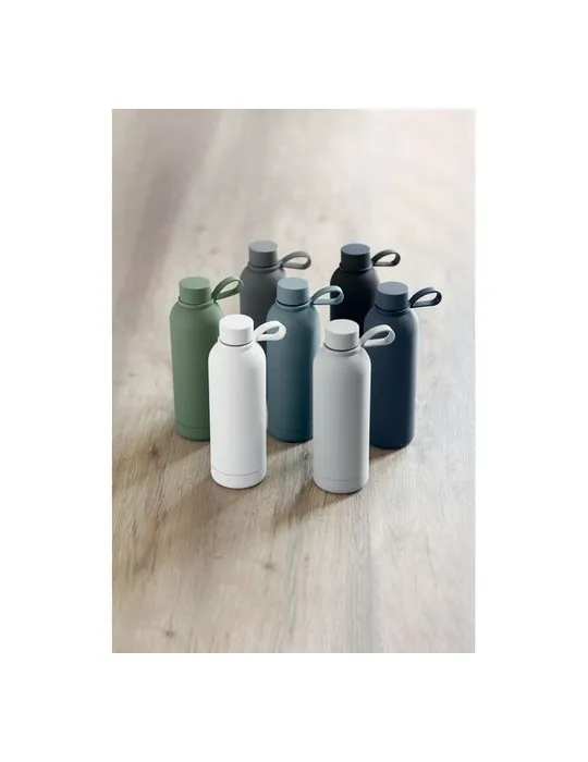 Bouteille isotherme double paroi 500 ml personnalisée - EMERALD Matières : coton biologique Taille textile : L Couleurs : blanc 