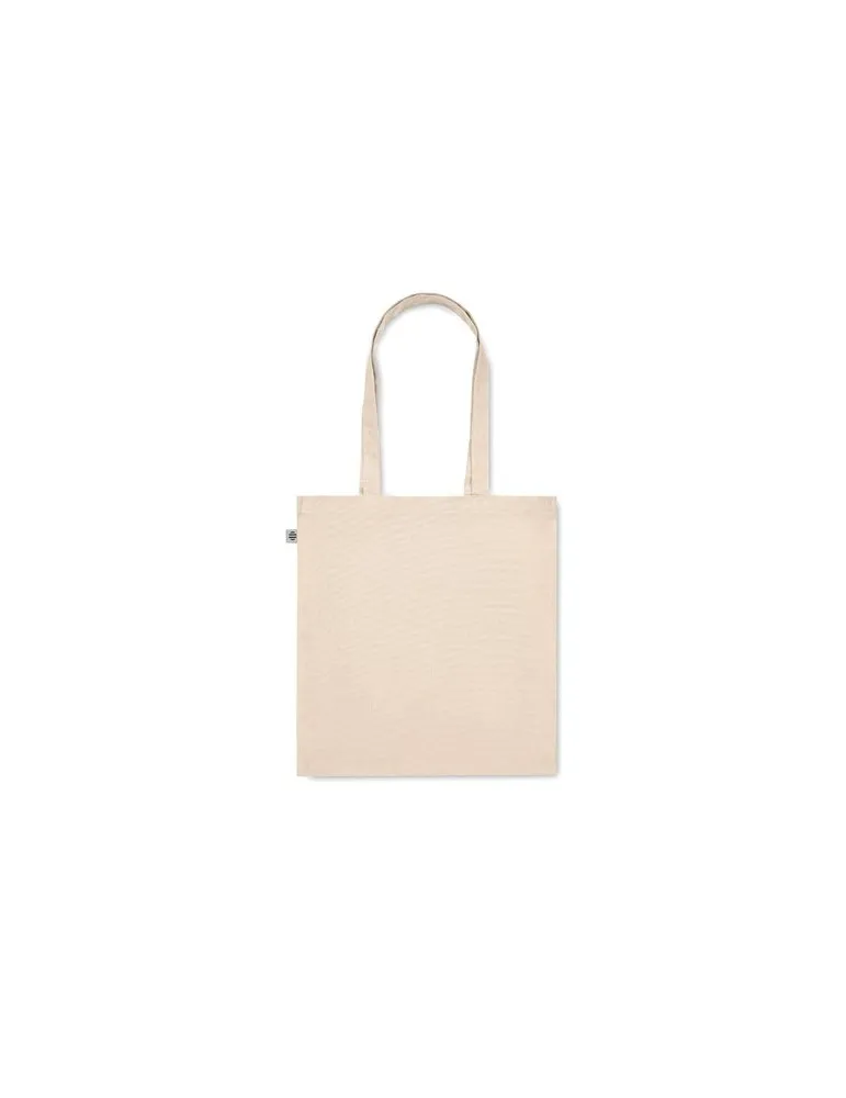 Sac shopping écologique en coton bio personnalisé - BENTE Matières : PET Taille textile : S Couleurs : rouge marquage laser ultr