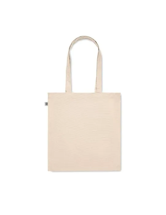 Sac shopping écologique en coton bio personnalisé - BENTE Matières : PET Taille textile : S Couleurs : rouge marquage laser ultr