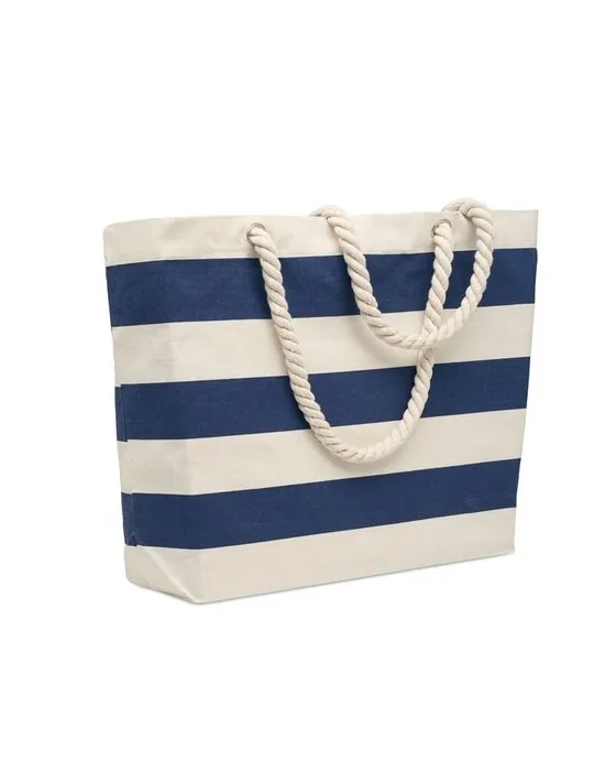Sac de plage personnalisable en coton 220 gr/m² - HEAVEN STRIPE Matières : PET Taille textile : S Couleurs : blanc