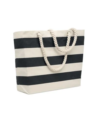 Sac de plage personnalisable en coton 220 gr/m² - HEAVEN STRIPE Matières : PET Taille textile : S Couleurs : blanc 2
