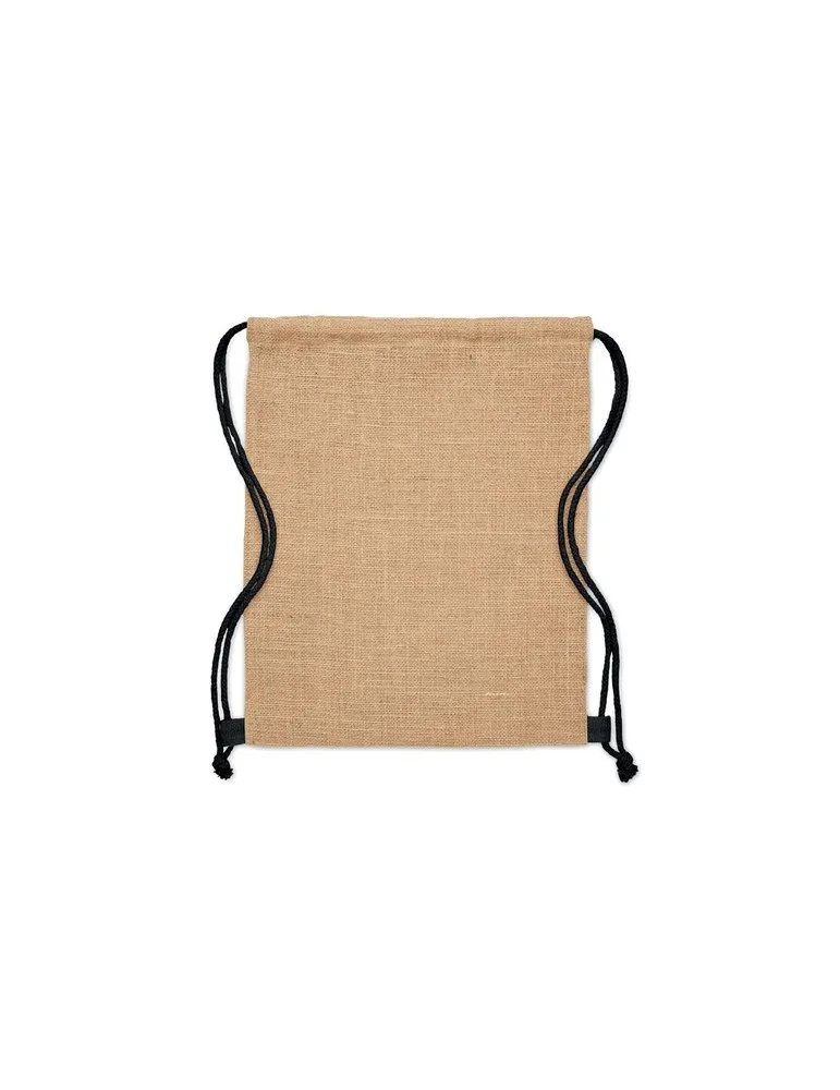 Sac à cordon écologique en jute - FUKURO Matières : PET Taille textile : XS Couleurs : vert armée cadeau entreprise pas cher