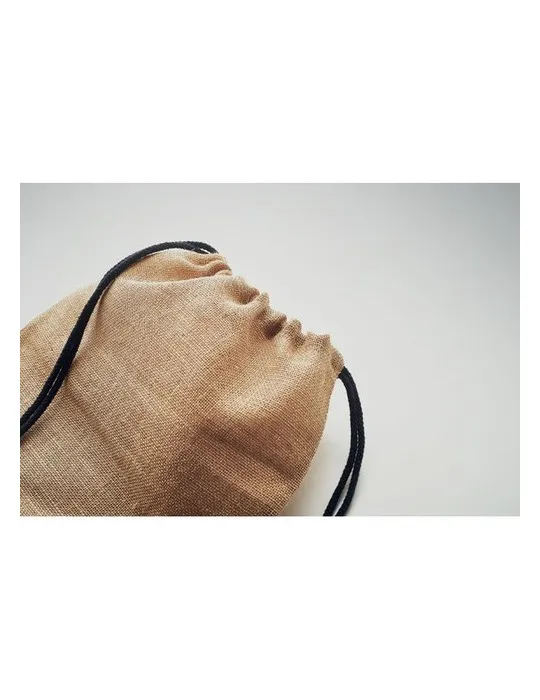 Sac à cordon écologique en jute - FUKURO Matières : PET Taille textile : XS Couleurs : vert armée livraison express 24h 48h