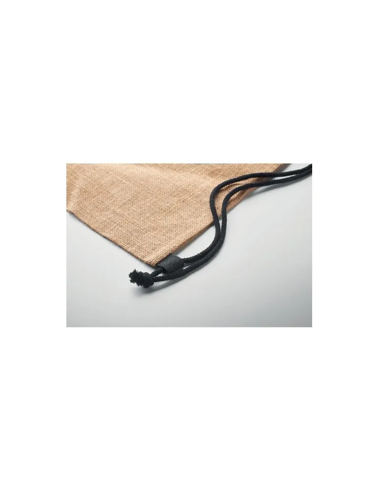 Sac à cordon écologique en jute - FUKURO Matières : PET Taille textile : XS Couleurs : vert armée cadeau collaborateur premium