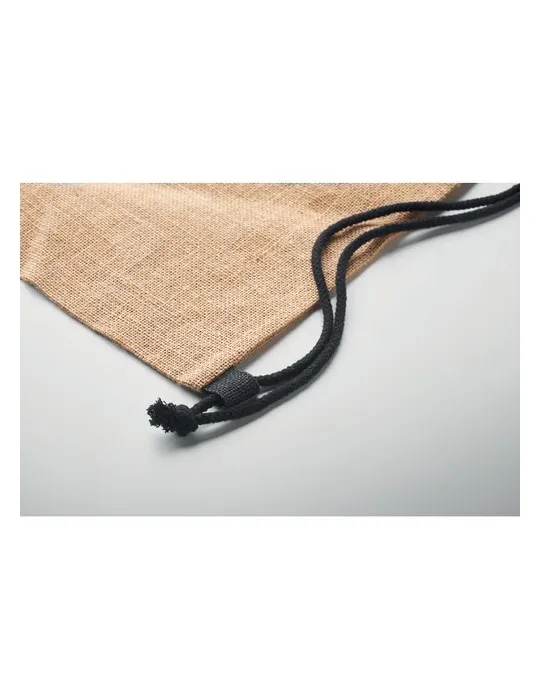 Sac à cordon écologique en jute - FUKURO Matières : PET Taille textile : XS Couleurs : vert armée cadeau collaborateur premium