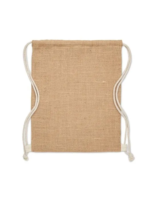 Sac à cordon écologique en jute - FUKURO Matières : PET Taille textile : XS Couleurs : bleu piscine goodies publicitaire événeme