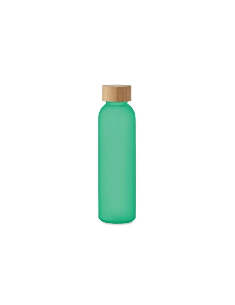 Bouteille en verre dépoli personnalisée 500ml ABE Matières : PU Couleurs : blanc personnalisable avec votre logo
