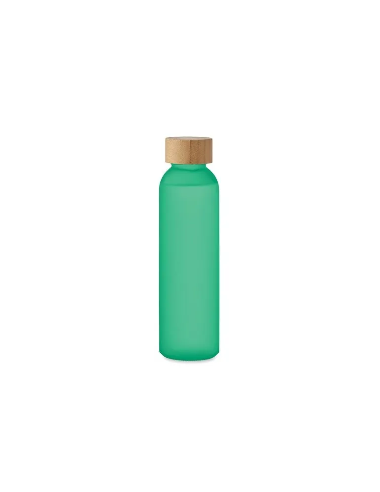 Bouteille en verre dépoli personnalisée 500ml ABE Matières : PU Couleurs : blanc objet promotionnel éco-responsable