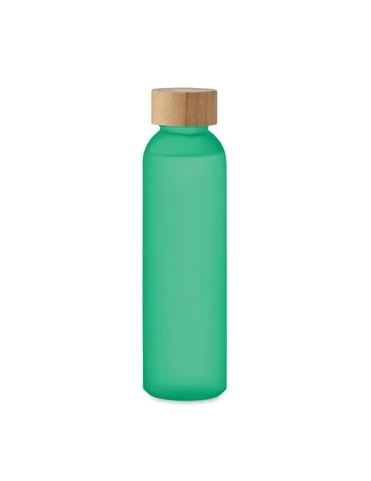 Bouteille en verre dépoli personnalisée 500ml ABE Matières : PU Couleurs : blanc objet promotionnel éco-responsable