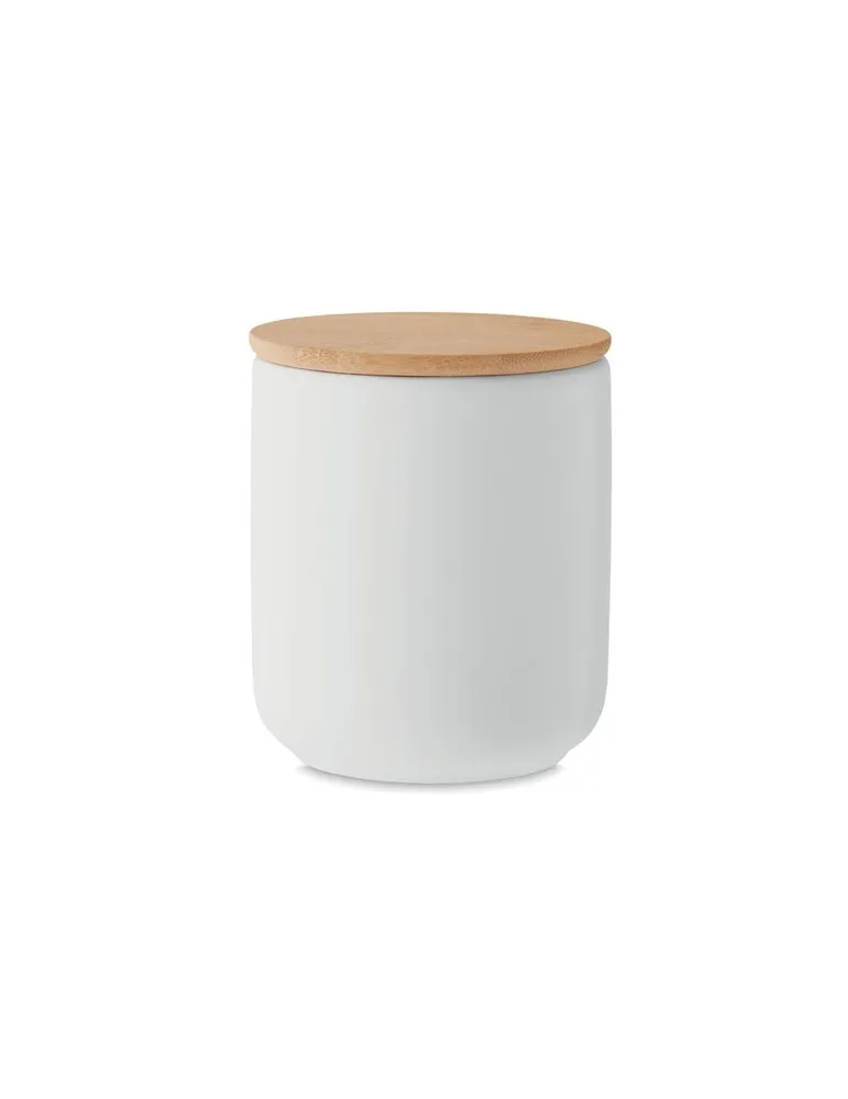 Bougie Végétale Personnalisée 200g - Fraîcheur de Lin Couleurs : blanc Matières : acier inoxydable recyclé personnalisable avec 