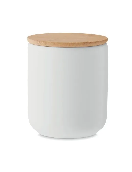 Bougie Végétale Personnalisée 200g - Fraîcheur de Lin Couleurs : blanc Matières : acier inoxydable recyclé personnalisable avec 