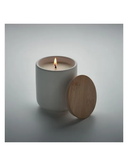 Bougie Végétale Personnalisée 200g - Fraîcheur de Lin Couleurs : blanc Matières : acier inoxydable recyclé goodies publicitaire 