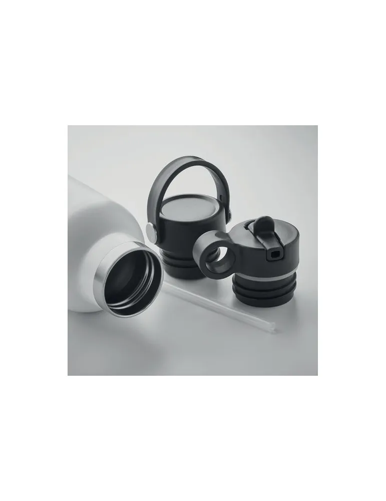 Bouteille Isotherme Écologique Personnalisée 700 ml BOALI Couleurs : noir Matières : acier inoxydable recyclé goodies publicitai