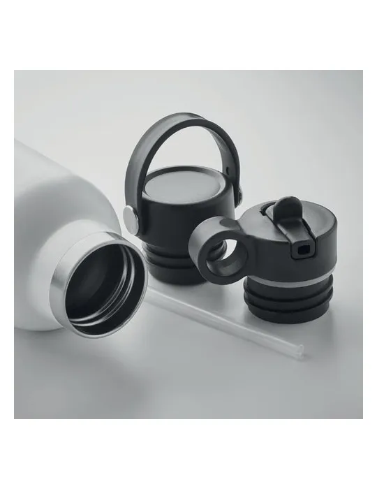 Bouteille Isotherme Écologique Personnalisée 700 ml BOALI Couleurs : noir Matières : acier inoxydable recyclé goodies publicitai