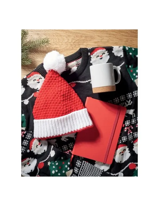 Bonnet de Noël Tricoté Personnalisé - AURIGA Matières : polypropylène (PP) Couleurs : blanc Contenance : 120 ml cadeau entrepris