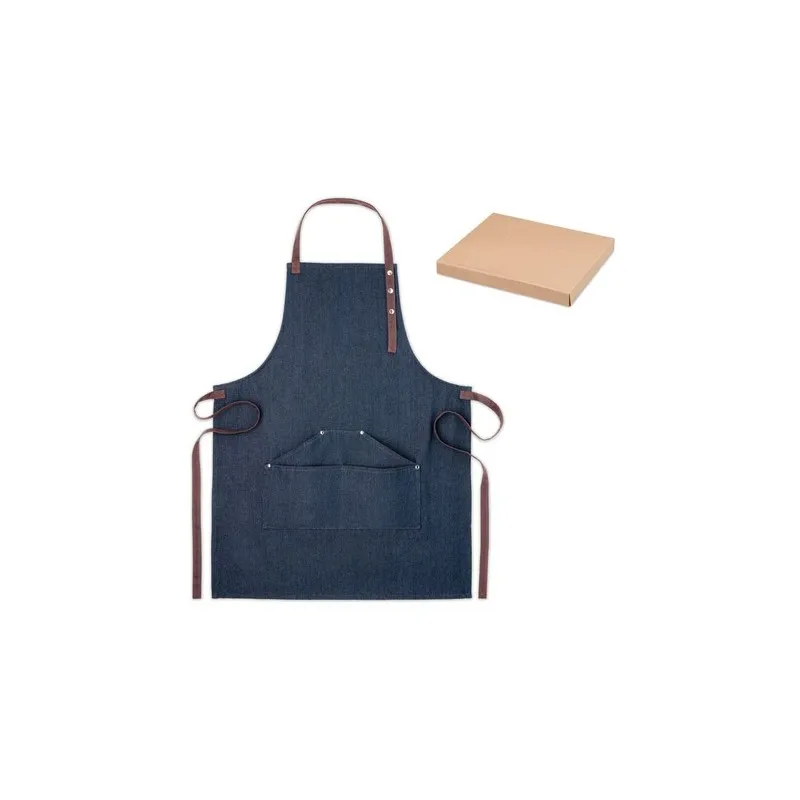 Tablier en denim écologique 240 gr/m² - DENIPUR Matières : polyéthylène (PE) Taille textile : XS Couleurs : rose vif