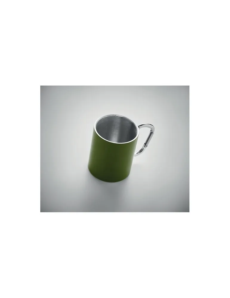 Tasse en métal double paroi personnalisée écologique - TRUMBA Matières : microfibre Couleurs : bleu goodies entreprise design