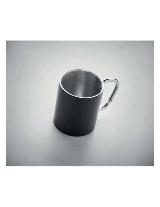 Tasse en métal double paroi personnalisée écologique - TRUMBA Matières : microfibre Couleurs : noir objet promotionnel éco-respo