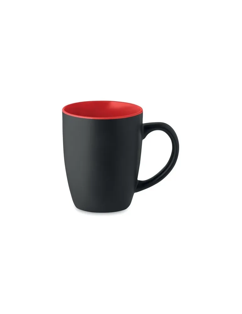 Tasse en céramique bicolore 290 personnalisée et écologique - LIM Matières : polypropylène (PP) Couleurs : rouge