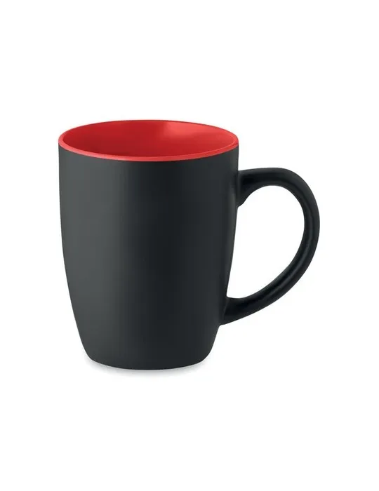 Tasse en céramique bicolore 290 personnalisée et écologique - LIM Matières : polypropylène (PP) Couleurs : rouge