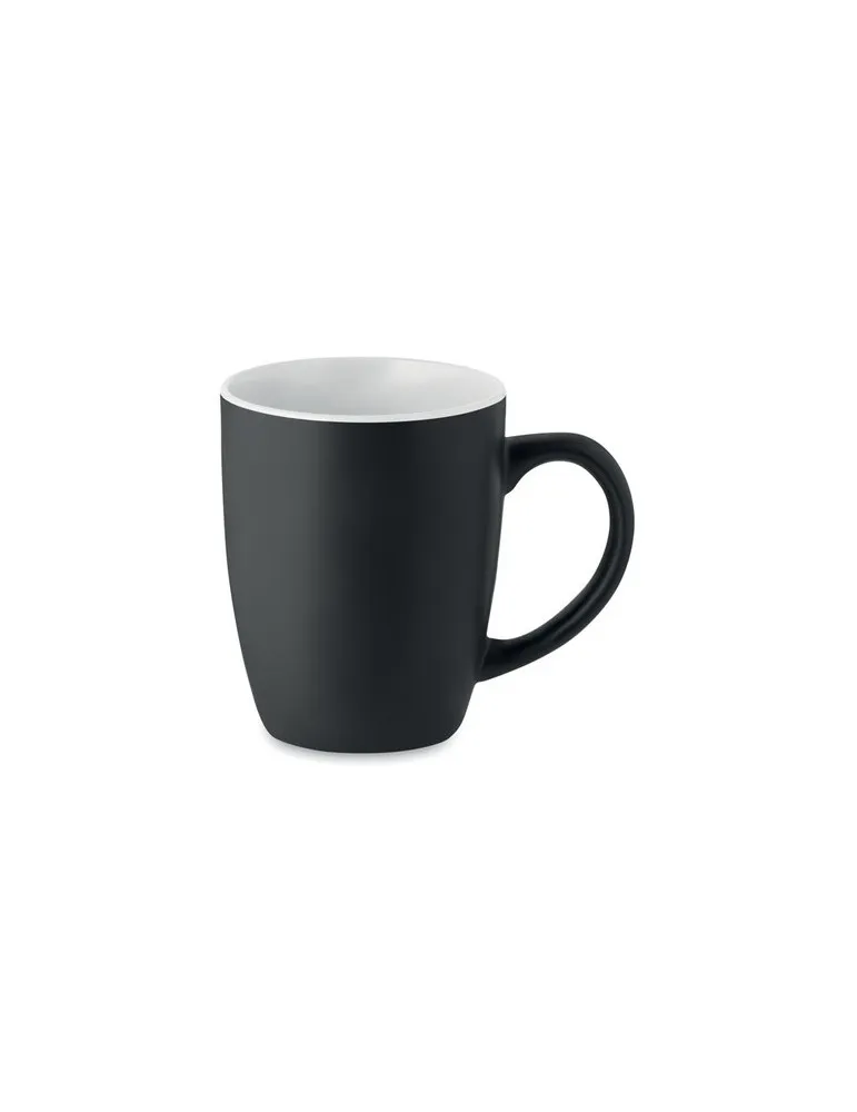 Tasse en céramique bicolore 290 personnalisée et écologique - LIM Matières : PVC Couleurs : noir marquage laser ultra précis