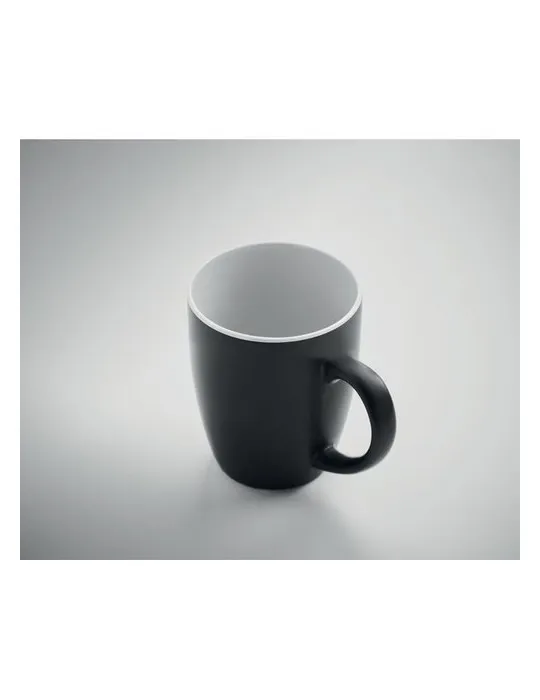Tasse en céramique bicolore 290 personnalisée et écologique - LIM Matières : PVC Couleurs : noir goodies personnalisé en stock