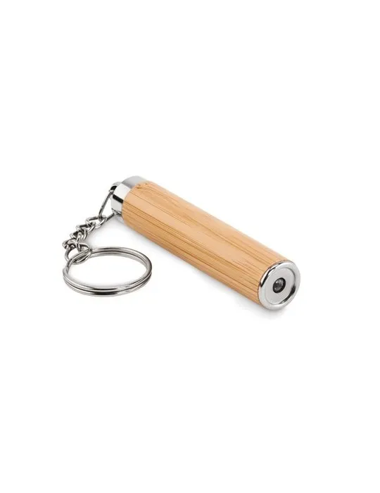 Mini Torche en Bambou PIANTI : Éclairez vos Clés !