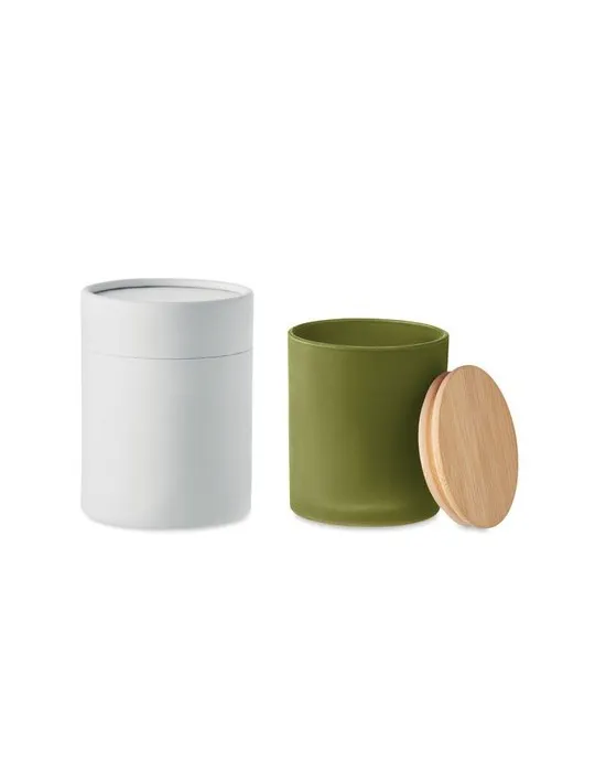 Bougie Végétale Parfumée 200 gr Personnalisée KEOPS MEDIUM Matières : verre Couleurs : transparent marquage laser ultra précis