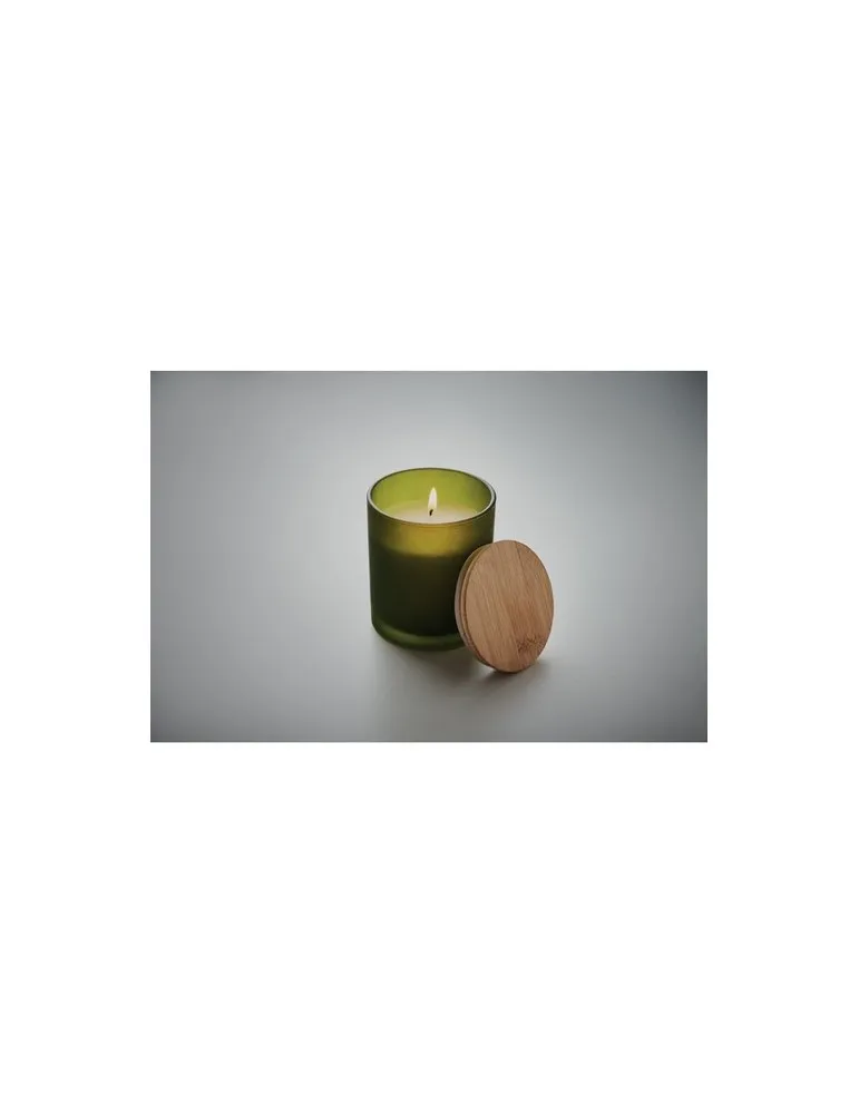 Bougie Végétale Parfumée 200 gr Personnalisée KEOPS MEDIUM Matières : verre Couleurs : transparent goodies publicitaire durable