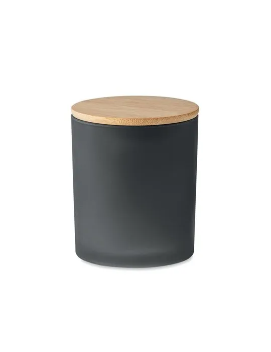 Bougie Végétale Parfumée 200 gr Personnalisée KEOPS MEDIUM Matières : bambou Couleurs : blanc accessoire événementiel unique