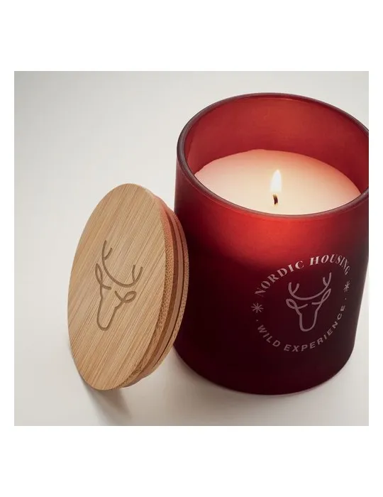 Bougie Végétale Parfumée 200 gr Personnalisée KEOPS MEDIUM Matières : verre Couleurs : transparent objet promo petit budget