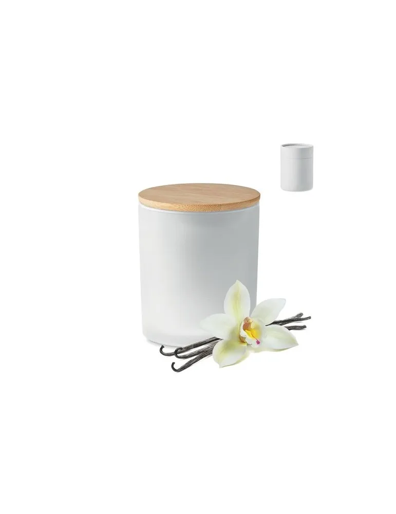 Bougie Végétale Parfumée 200 gr Personnalisée KEOPS MEDIUM Matières : verre Couleurs : transparent goodies publicitaire événemen