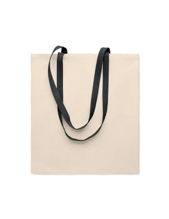 Sac shopping écologique en coton 140 gr/m² personnalisé ZEVRA Matières : coton Taille textile : M Couleurs : lin impression haut