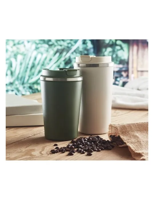 Gobelet isotherme double paroi 350 ml personnalisé - BRACE Matières : coton Taille textile : M Couleurs : kaki livraison express