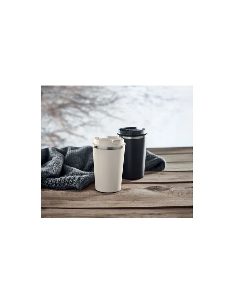 Gobelet isotherme double paroi 350 ml personnalisé - BRACE Matières : coton Taille textile : 3XL Couleurs : blanc cadeau client 