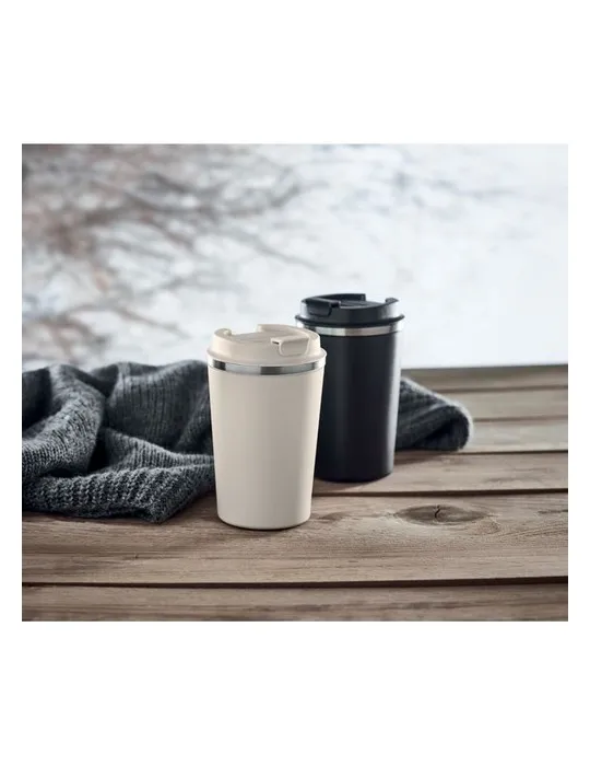 Gobelet isotherme double paroi 350 ml personnalisé - BRACE Matières : coton Taille textile : 3XL Couleurs : blanc cadeau client 