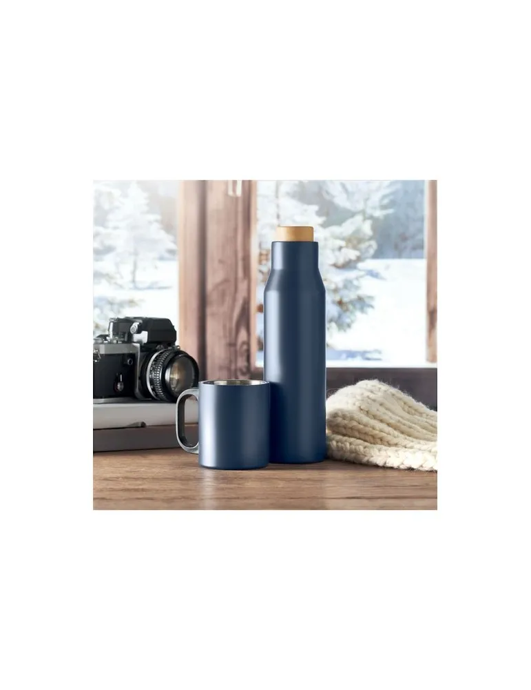 Flacon à double paroi écologique 500 ml - DUDINKA Matières : polyéthylène (PE) Taille textile : L Couleurs : gris pur objet publ