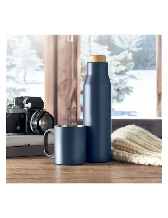 Flacon à double paroi écologique 500 ml - DUDINKA Matières : polyéthylène (PE) Taille textile : L Couleurs : gris pur objet publ